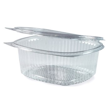 50 Stk. Feinkostbecher oval klar mit Deckel 2000 ml PET
